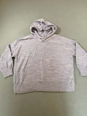 Gap Women's Lavender Heathered Knit Pullover Hoodie Sweater